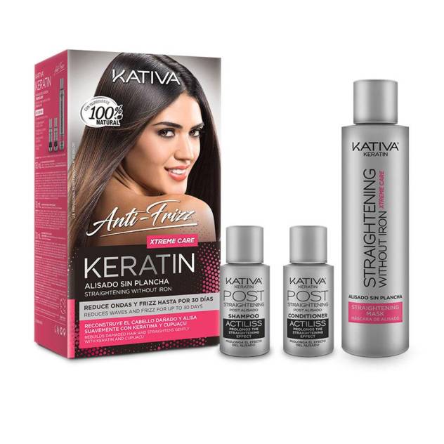 KERATIN ANTI-FRIZZ alisado sin plancha xtrem care 30 días 3 u