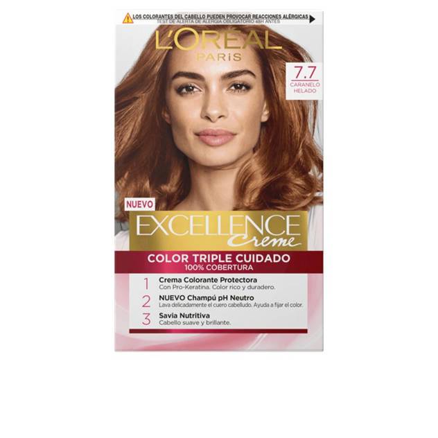 EXCELLENCE creme tinte #7.7-caramelo helado 192 ml