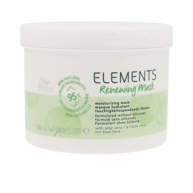 ELEMENTS Mascarilla Hidratante Renovadora Sin Siliconas Todo tipo de Cabellos 500 ml