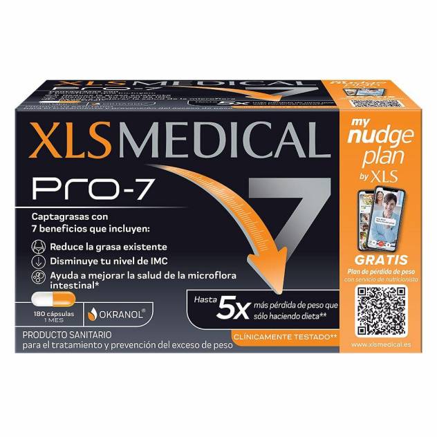 XLS MEDICAL PRO-7 captagrasas 180 cápsulas