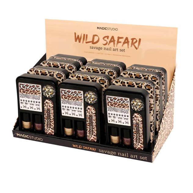 WILD SAFARI SAVAGE NAIL ART lote 6 pz