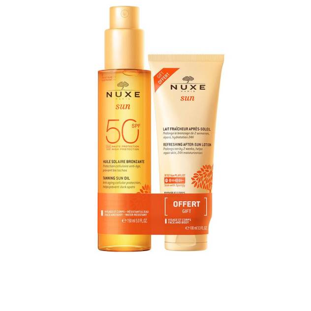 NUXE SUN ACEITE BRONCEADOR ROSTRO Y CUERPO SPF50 PACK 2 pz