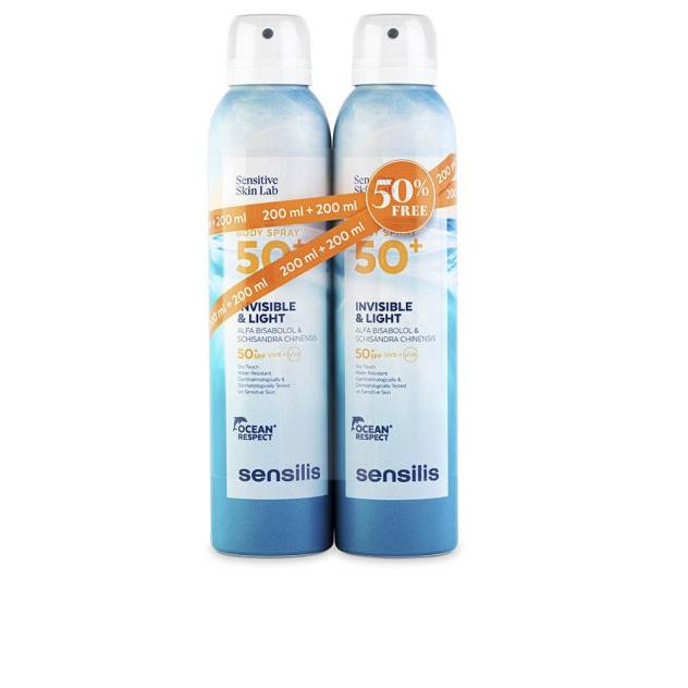 INVISIBLE & LIGHT spray corporal SPF50+ promo 2 x 200 ml