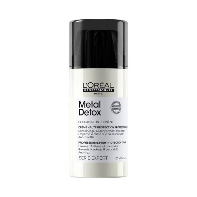 METAL DETOX crema profesional sin aclarado de alta protección para cabello dañado 100 ml