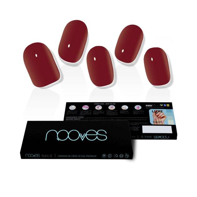 LÁMINAS DE UÑAS DE GEL midnight rain premium luxe solid #rojo 20 u