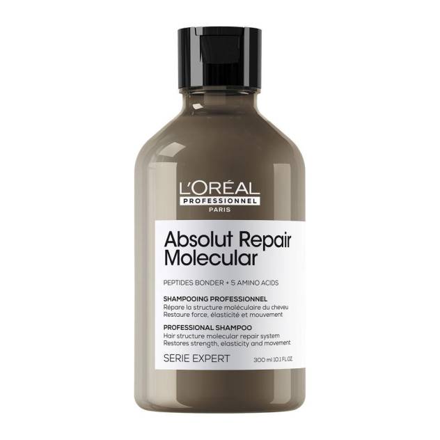 ABSOLUT REPAIR MOLECULAR champú profesional sin sulfatos para cabello dañado 300 ml