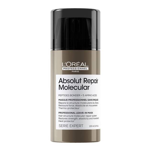 ABSOLUT REPAIR MOLECULAR mascarilla profesional reparadora sin aclarado para cabello dañado 100 ml