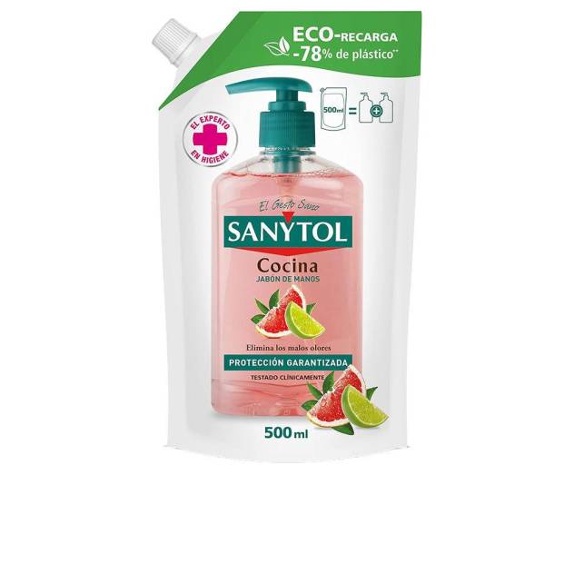 SANYTOL RECAMBIO jabón antibacteriano cocina ECO 500 ml