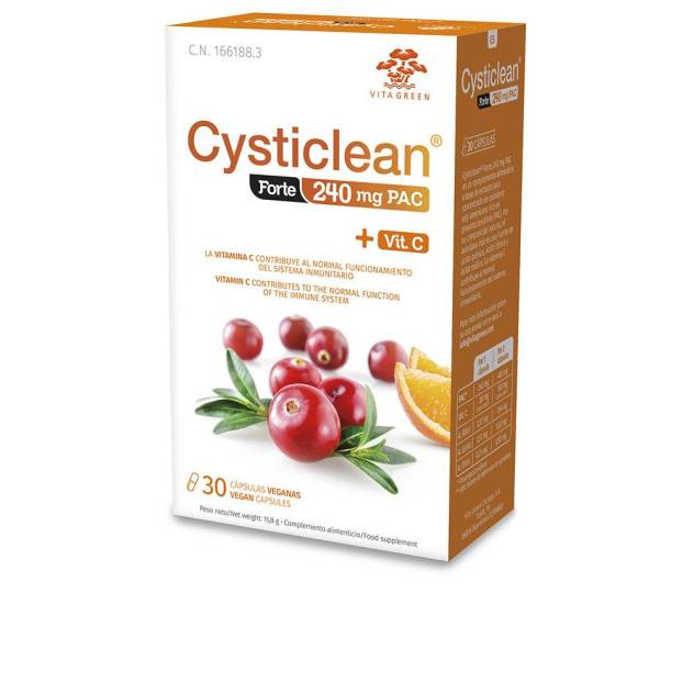 CYSTICLEAN FORTE con PAC y Vit C y Arándano Rojo cápsulas 30 u