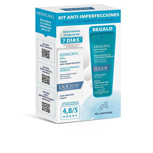 KERACNYL ANTI-IMPERFECCIONES CREMA + GEL LIMPIADOR ESTUCHE 2 pz