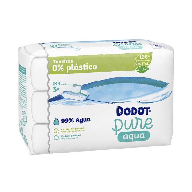 DODOT PURE CUIDADO TOTAL 99% agua toallitas húmedas 144 u