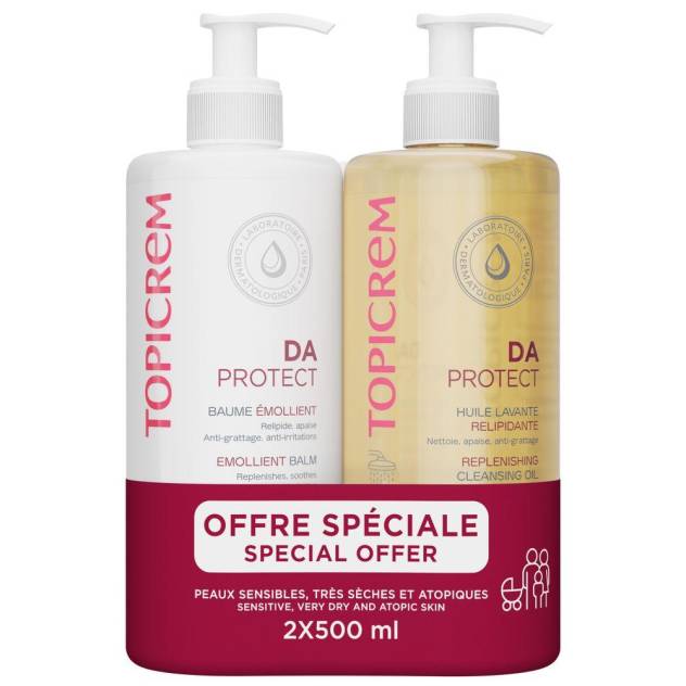 DA PROTECT BÁLSAMO EMOLIENTE 500 ML + GEL LIMPIADOR 500 ML PACK 2 pz