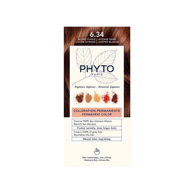 PHYTOCOLOR #6.34 Rubio Oscuro Cobrizo 4 u