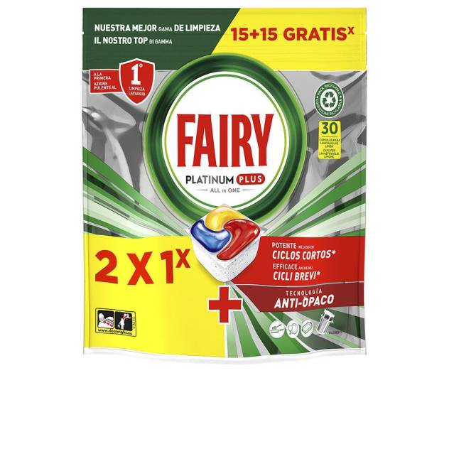 FAIRY PLATINUM PLUS LIMÓN lavavajillas 30 cápsulas