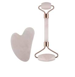 GUA SHA Y RODILLO DE JADE ESTUCHE 2 pz