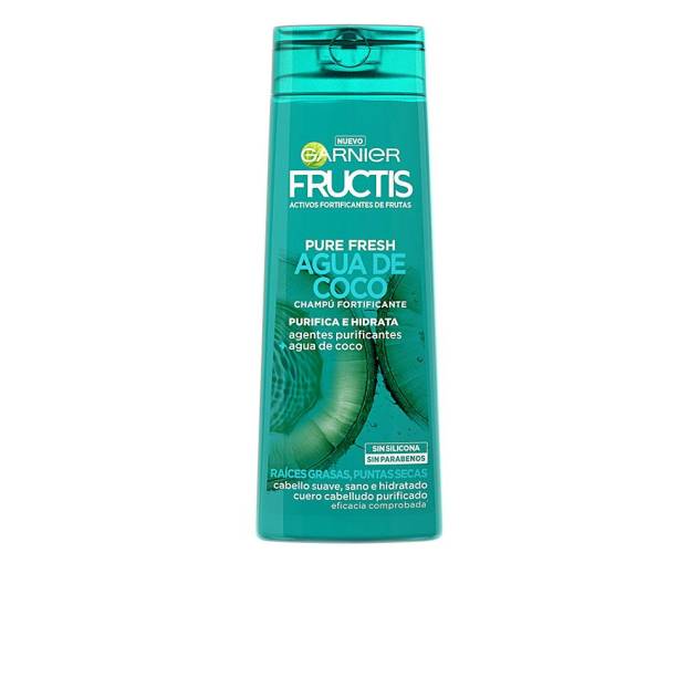 FRUCTIS PURE FRESH agua coco fortificante champú 360 ml