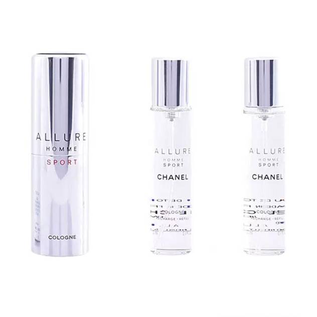 ALLURE HOMME SPORT COLOGNE eau de toilette vaporizador de viaje y 2 recargas 3 x 20 ml